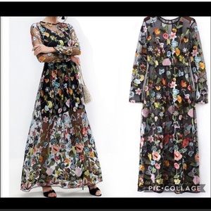 Embroidered maxi dress